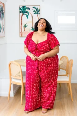 Hazel Jumpsuit in Red