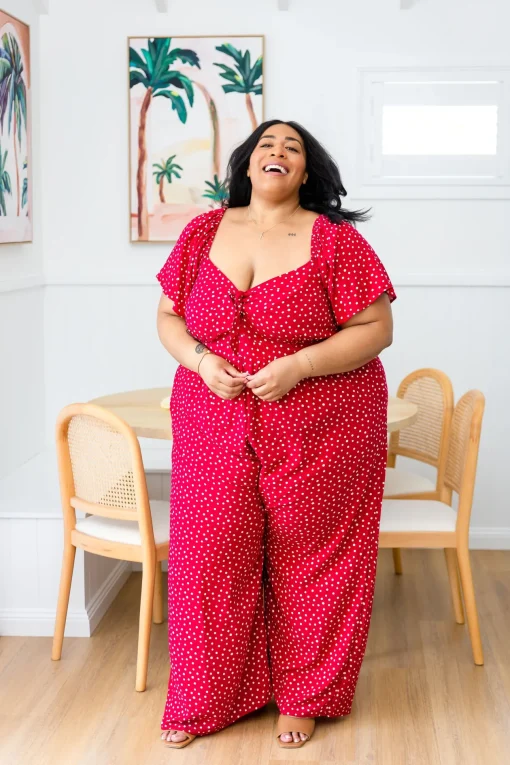 Hazel Jumpsuit in Red