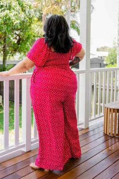 Hazel Jumpsuit in Red