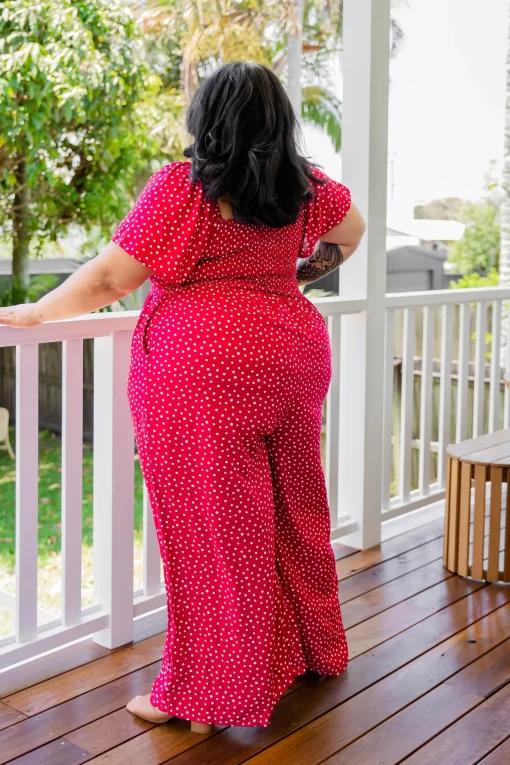 Hazel Jumpsuit in Red