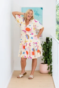 Isla Bamboo Blend Dress in Crabby Patty