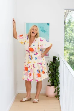 Isla Bamboo Blend Dress in Crabby Patty