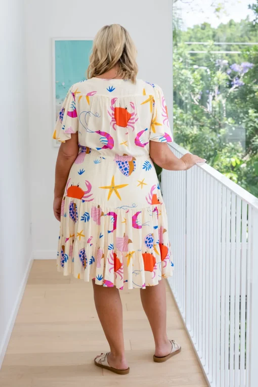 Isla Bamboo Blend Dress in Crabby Patty