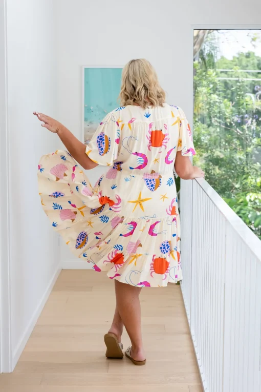 Isla Bamboo Blend Dress in Crabby Patty