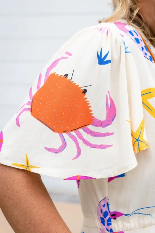 Isla Bamboo Blend Dress in Crabby Patty