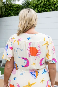 Isla Bamboo Blend Dress in Crabby Patty