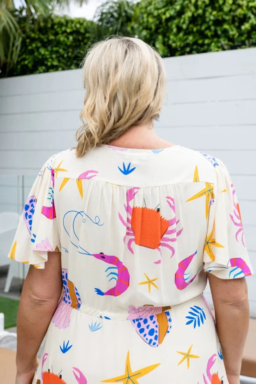 Isla Bamboo Blend Dress in Crabby Patty