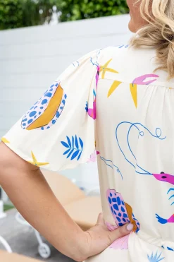 Isla Bamboo Blend Dress in Crabby Patty