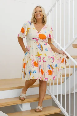 Isla Bamboo Blend Dress in Crabby Patty