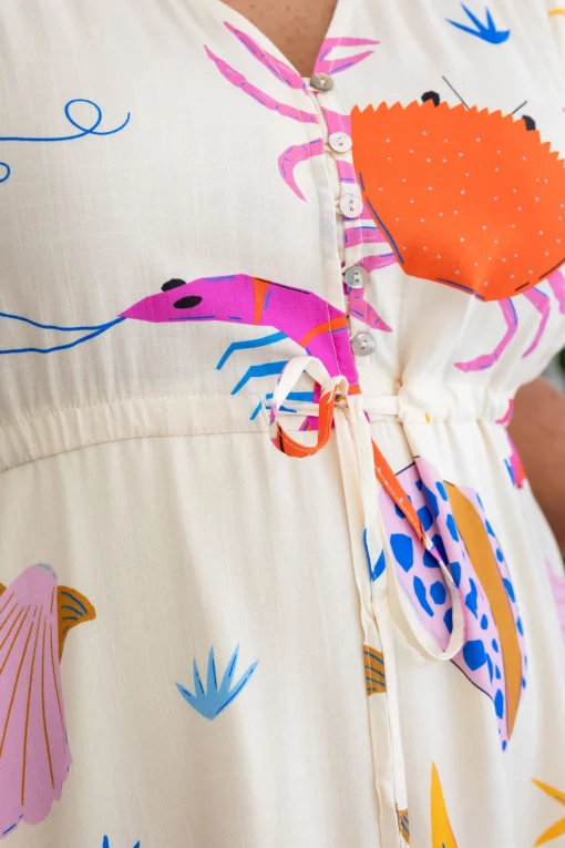 Isla Bamboo Blend Dress in Crabby Patty