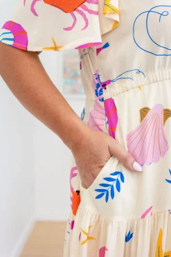 Isla Bamboo Blend Dress in Crabby Patty
