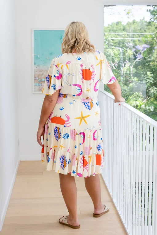 Isla Bamboo Blend Dress in Crabby Patty
