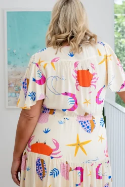 Isla Bamboo Blend Dress in Crabby Patty