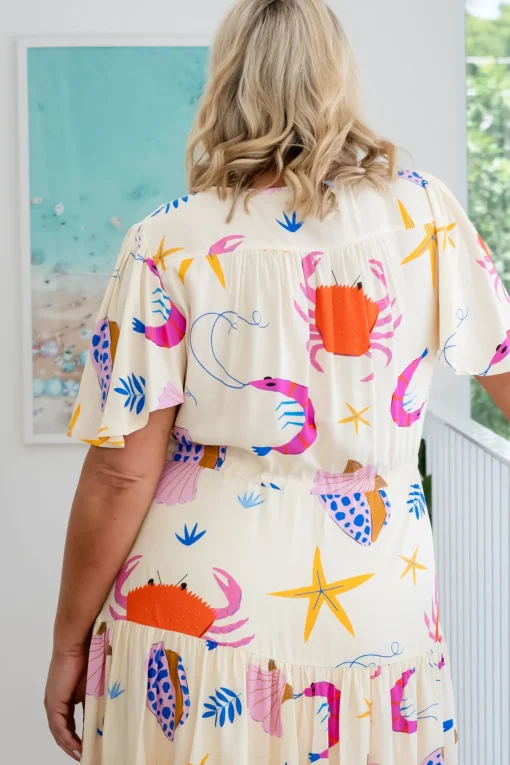 Isla Bamboo Blend Dress in Crabby Patty
