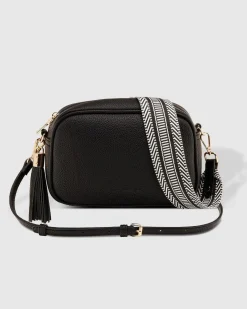 Jacinta Eddie Crossbody Bag in Black/White by Louenhide