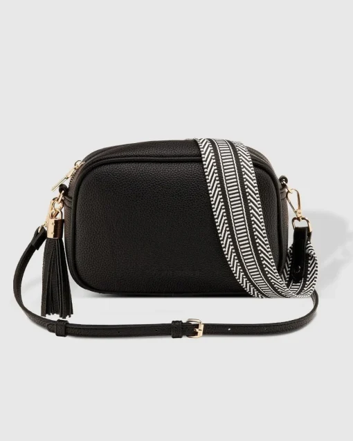 Jacinta Eddie Crossbody Bag in Black/White by Louenhide