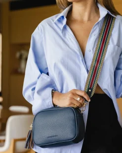Jacinta Eddie Crossbody Bag in Steel Blue by Louenhide