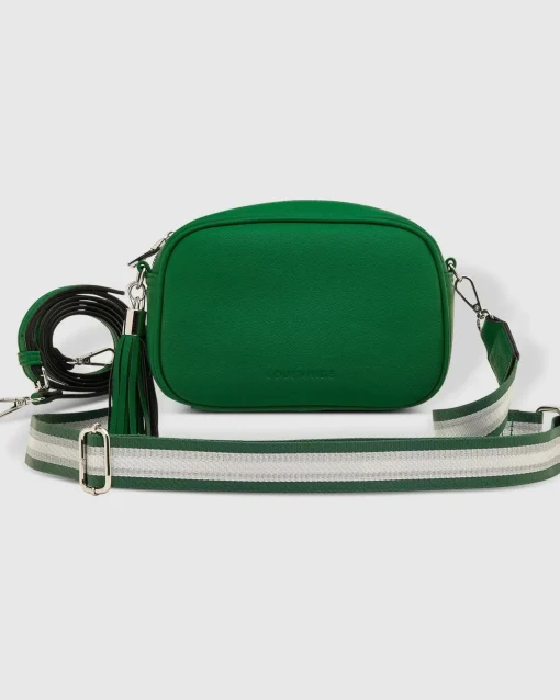 Jacinta Metallic Crossbody Bag in Green by Louenhide