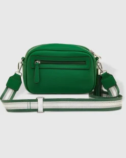 Jacinta Metallic Crossbody Bag in Green by Louenhide