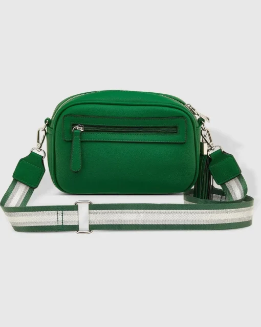 Jacinta Metallic Crossbody Bag in Green by Louenhide