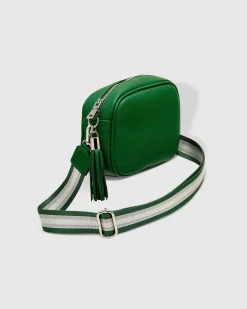 Jacinta Metallic Crossbody Bag in Green by Louenhide