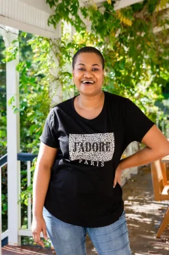 J'Adore Paris T-Shirt in Black