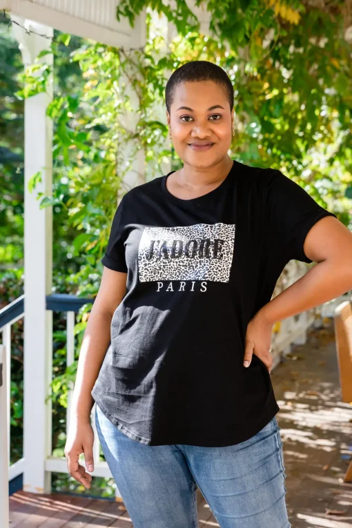 J'Adore Paris T-Shirt in Black