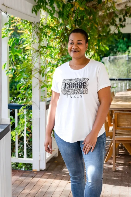 J'Adore Paris T-Shirt in White