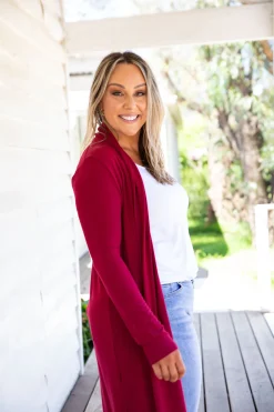 Jane Cardigan in Burgundy
