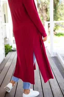 Jane Cardigan in Burgundy