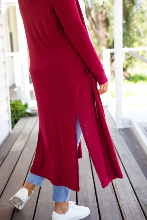Jane Cardigan in Burgundy