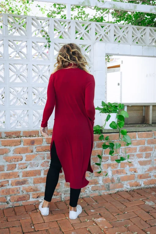 Jane Cardigan in Burgundy