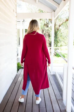 Jane Cardigan in Burgundy