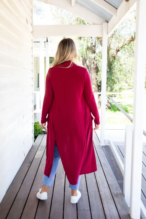 Jane Cardigan in Burgundy