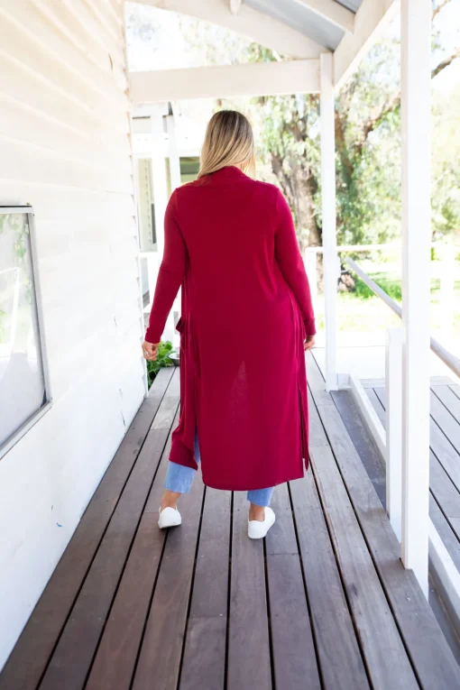 Jane Cardigan in Burgundy