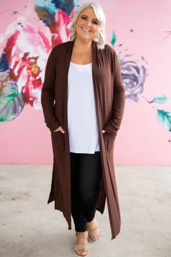 Jane Cardigan in Chocolate