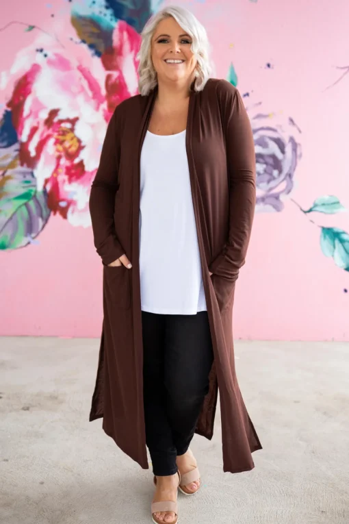 Jane Cardigan in Chocolate