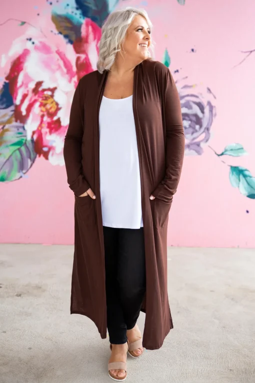 Jane Cardigan in Chocolate