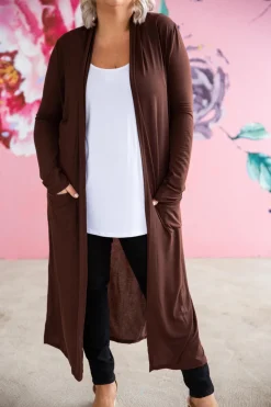 Jane Cardigan in Chocolate