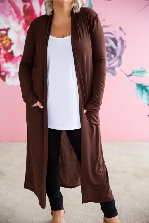 Jane Cardigan in Chocolate