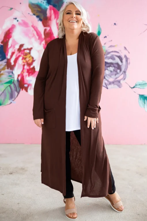 Jane Cardigan in Chocolate