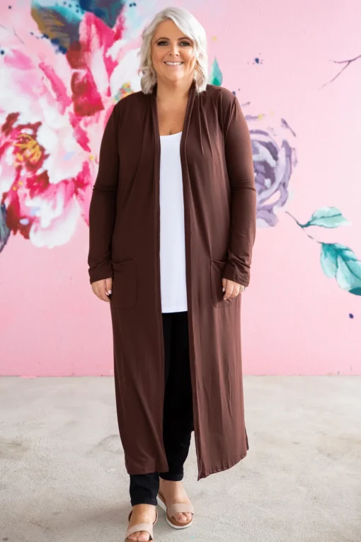 Jane Cardigan in Chocolate