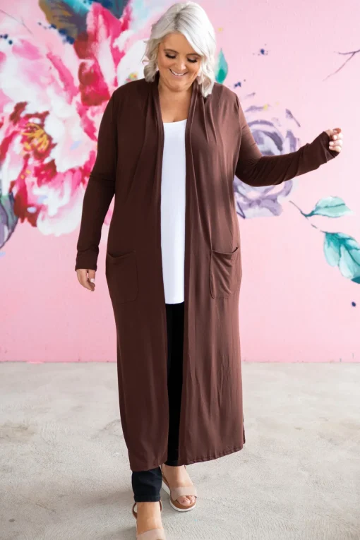 Jane Cardigan in Chocolate