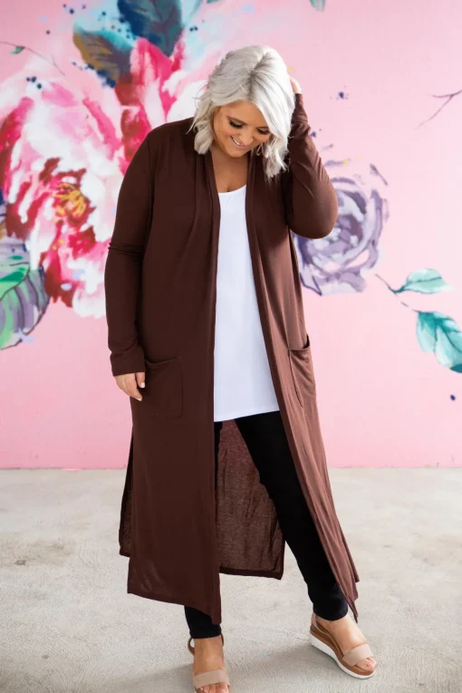 Jane Cardigan in Chocolate