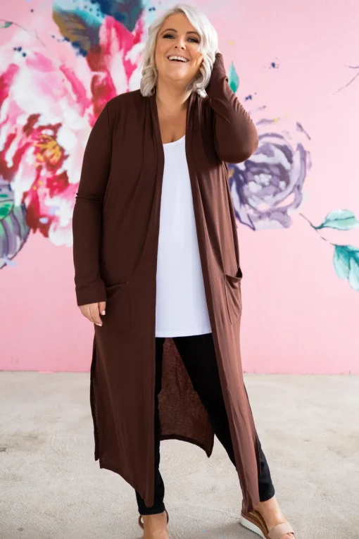 Jane Cardigan in Chocolate
