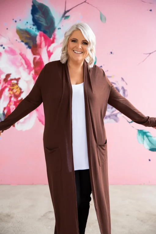 Jane Cardigan in Chocolate