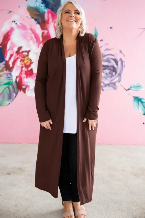 Jane Cardigan in Chocolate