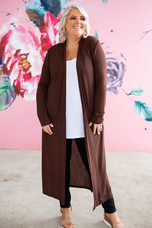 Jane Cardigan in Chocolate