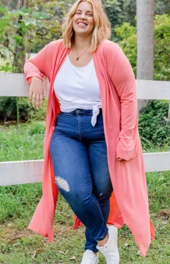 Jane Cardigan in Coral