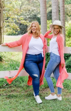 Jane Cardigan in Coral